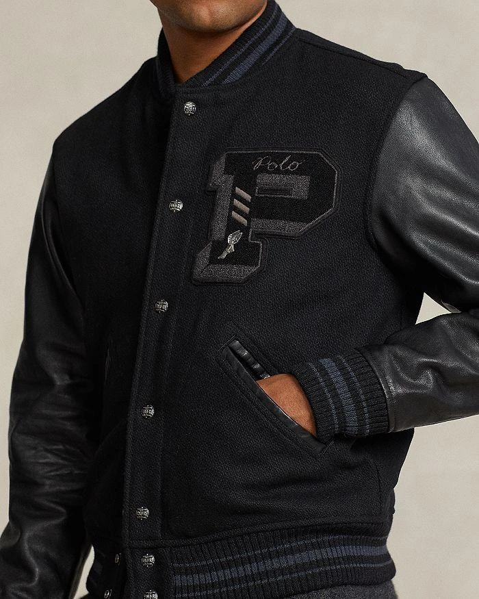 Ralph Lauren Mixed Media Letterman Jacket 4