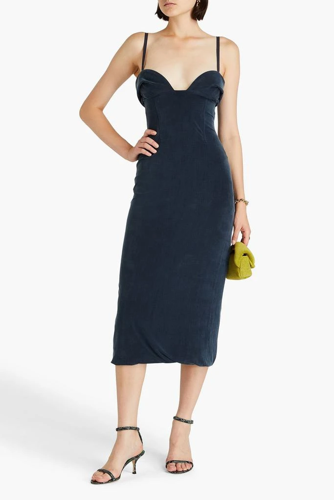 Jacquemus Praia cupro-blend midi dress 2