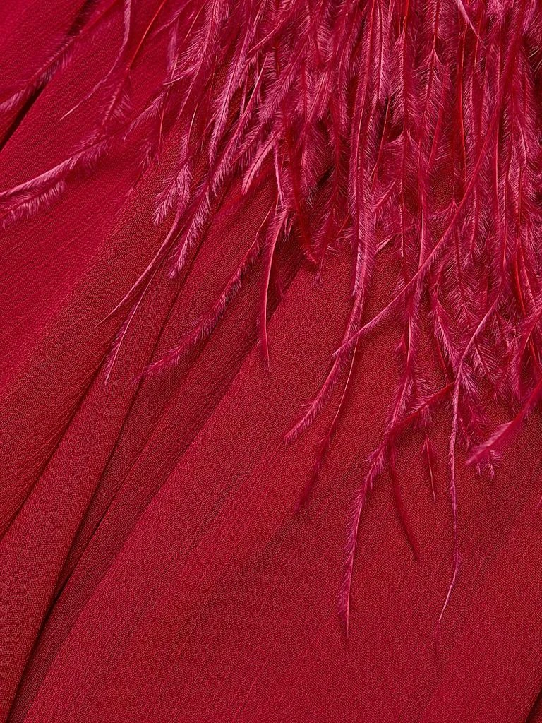 BRONX AND BANCO Geisha V-Neck Feather Gown 8