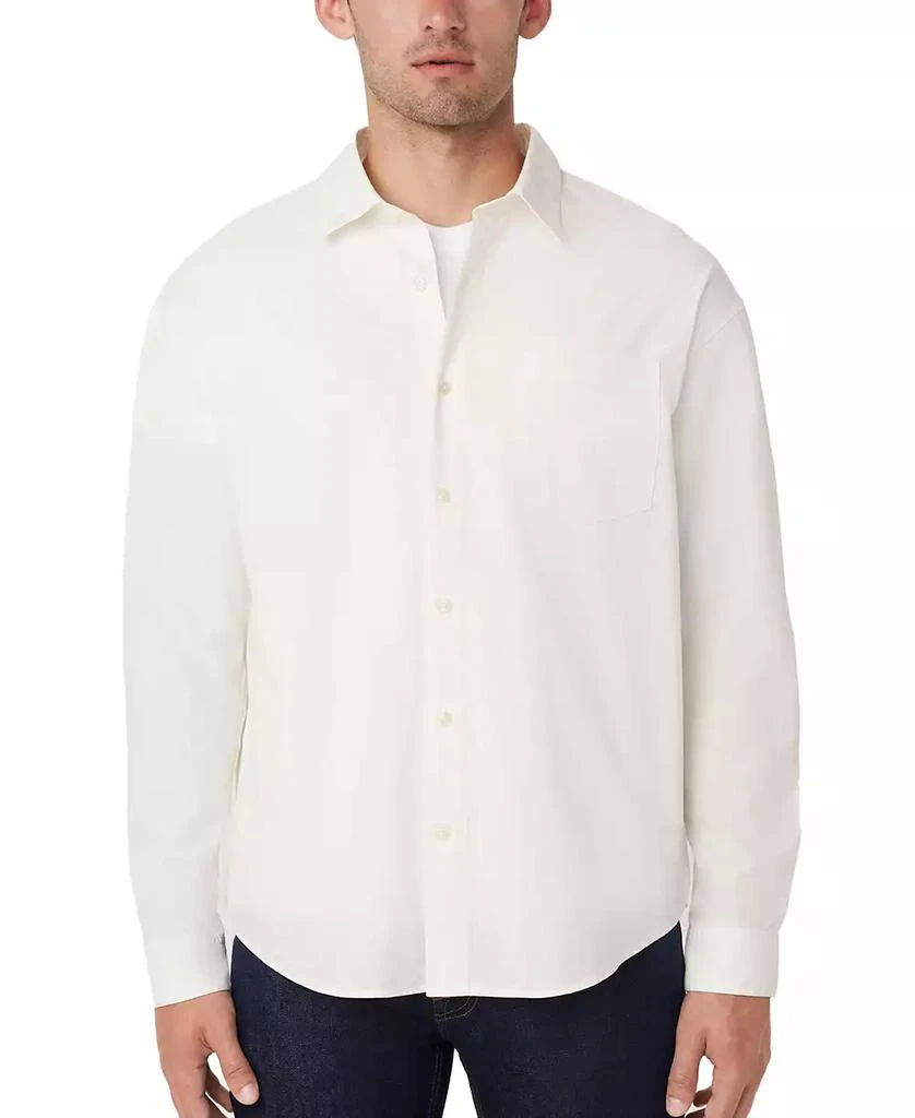 Frank And Oak Men's Loose-Fit Solid Button-Down Poplin Shirt 1