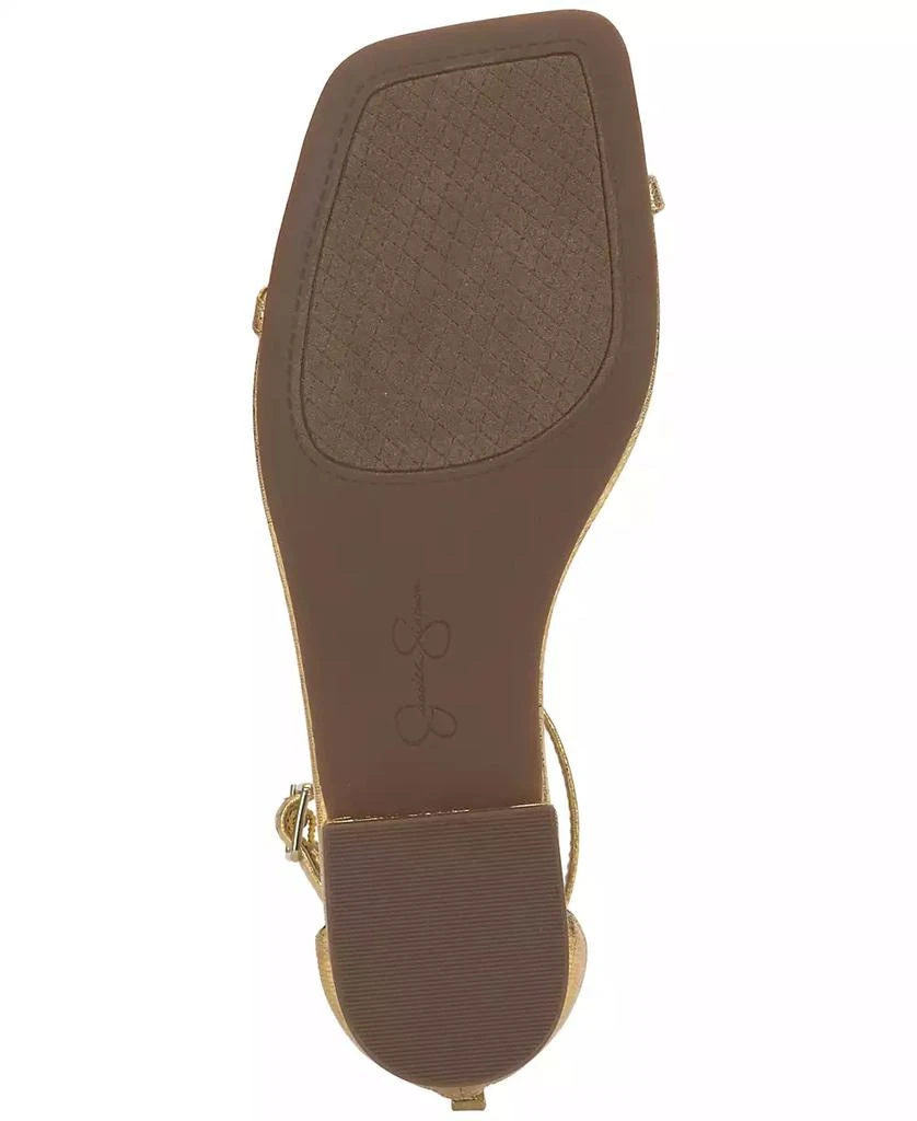 Jessica Simpson Women's Edgey Chain-Trim Flat Sandals 5