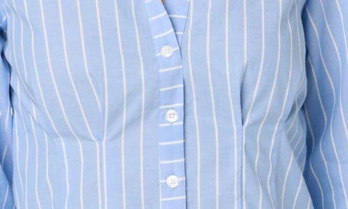 Joe's Stripe Pleated Cotton Button-Up Shirt 6