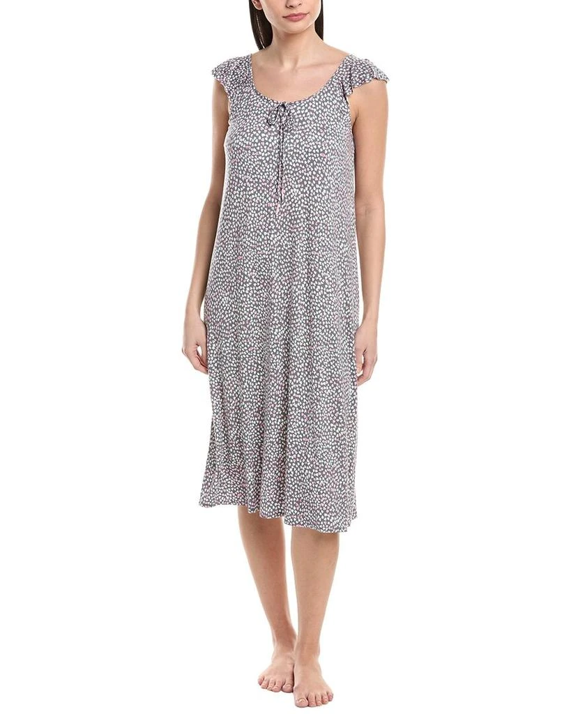 Ellen Tracy Ruffle Sleeve Midi Gown