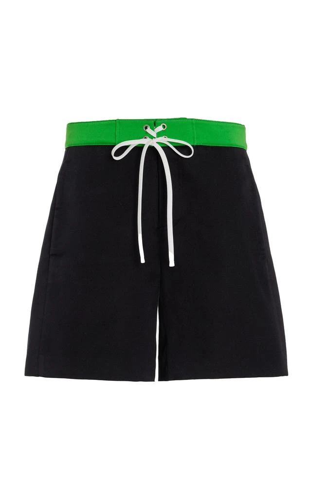 Miu Miu Miu Miu - Raso Silk-Blend Shorts - Black - IT 38 - Moda Operandi 1