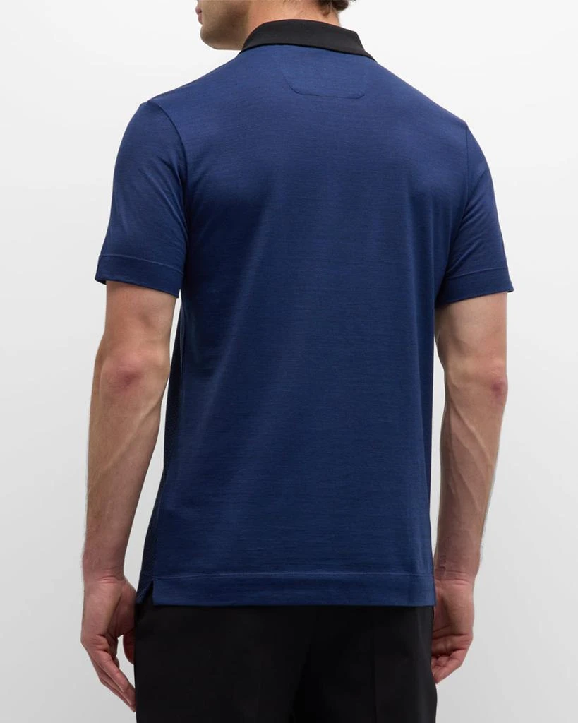 Hugo Boss Men's Structured Cotton Silk Short-Sleeve Polo Shirt 3