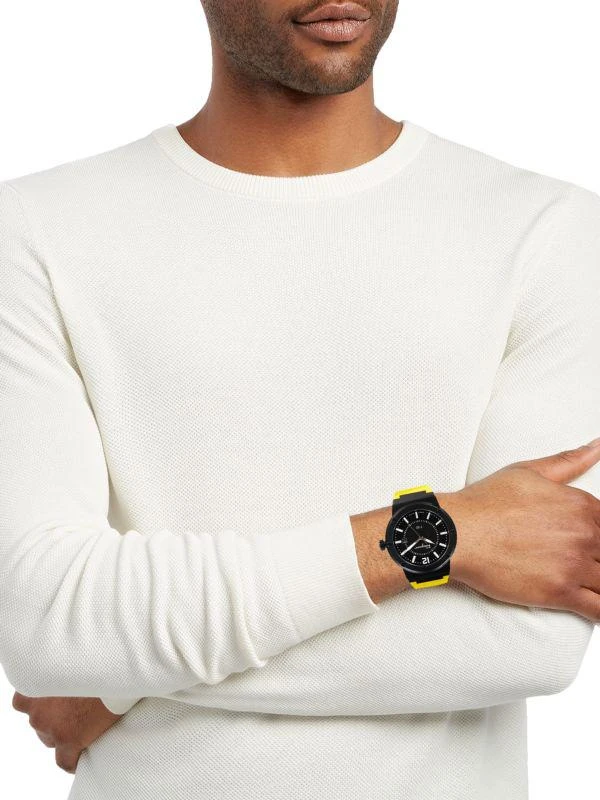 Salvatore Ferragamo 44MM Stainless Steel 
Silicone Strap Watch 2