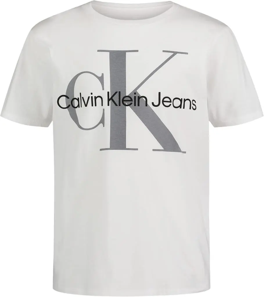 Calvin Klein Boys Short Sleeve Logo Crew Neck T-Shirt, Soft, Comfortable, Relaxed Fit