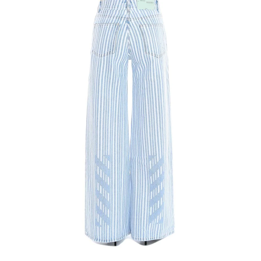 Off-White Off-White Striped Wide Leg Jeans 2