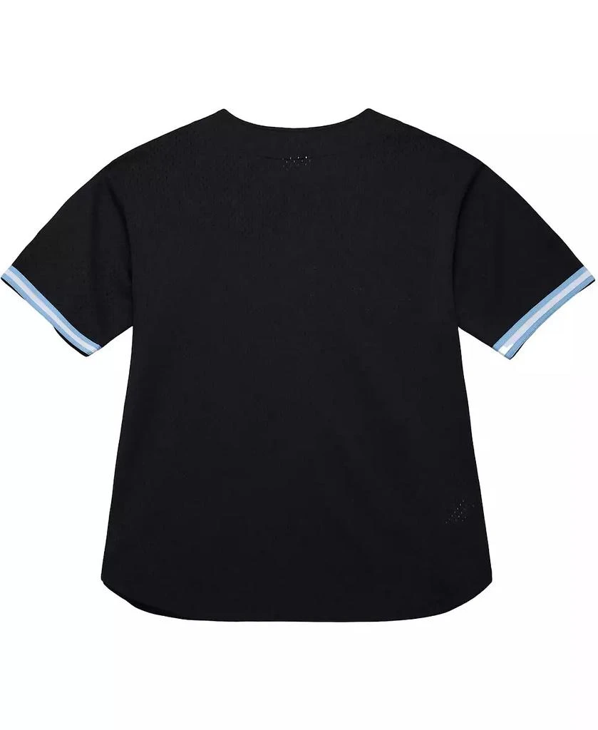 Mitchell & Ness Men's Black North Carolina Tar Heels On The Clock Full-Button Fashion Jersey 3