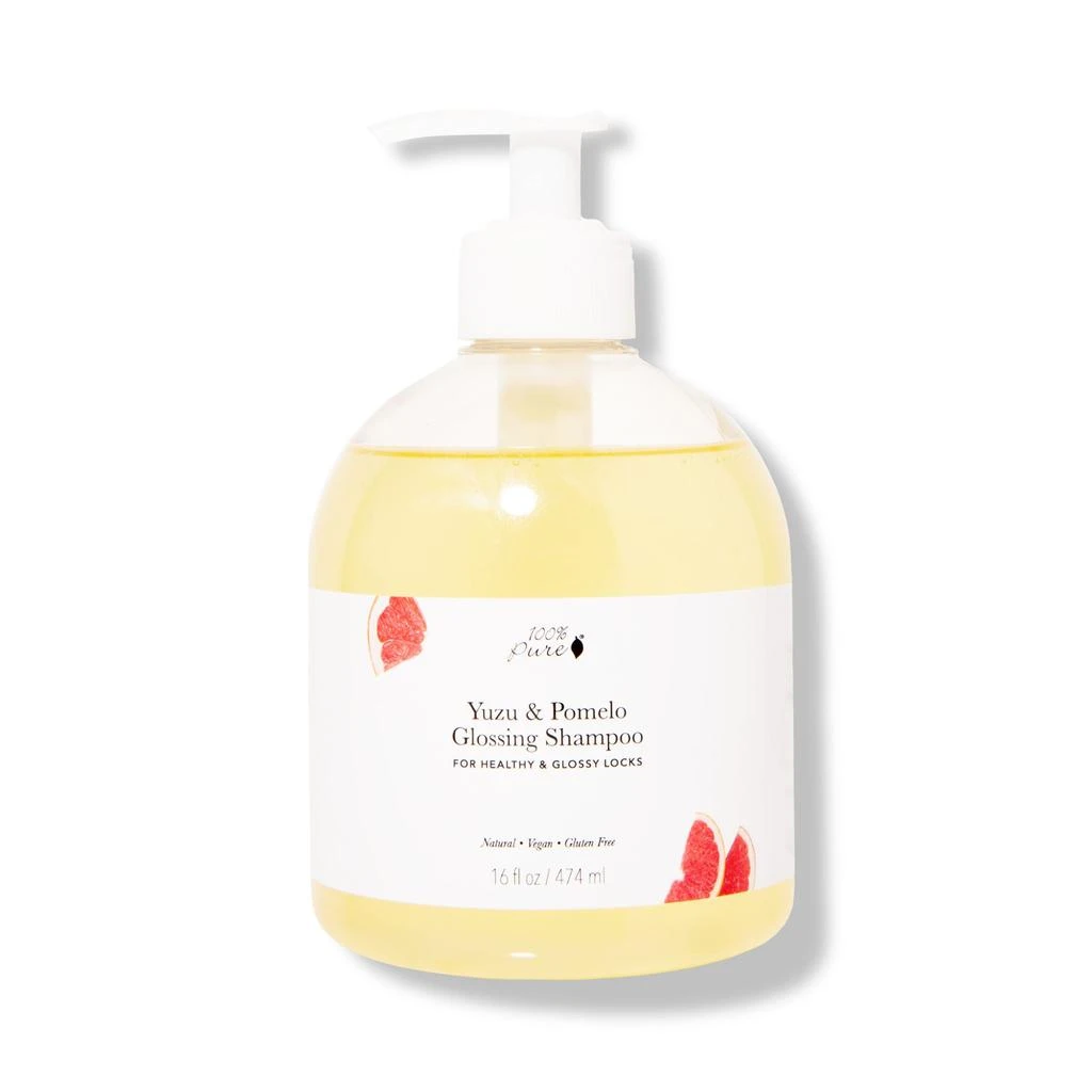 100% Pure Yuzu & Pomelo Glossing Shampoo 16oz 1