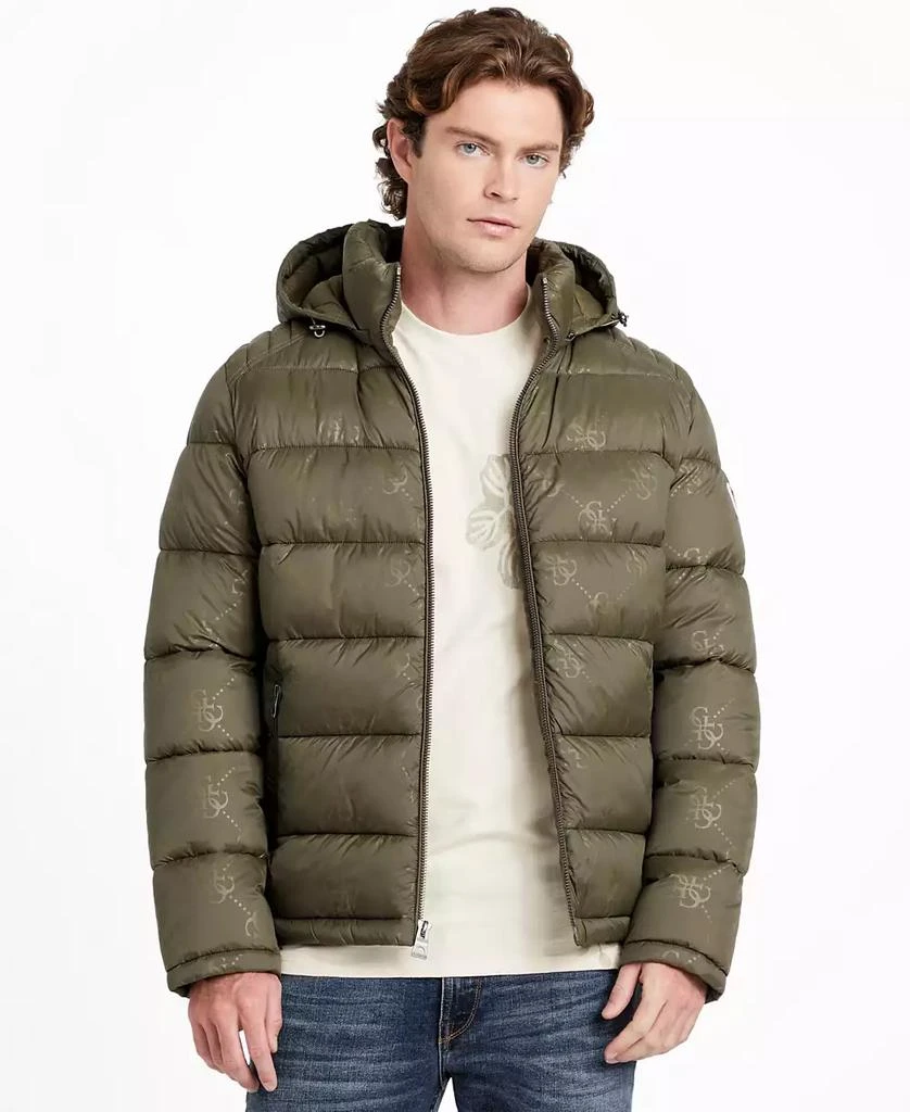 GUESS Men
s Hooded Puffer Jacket