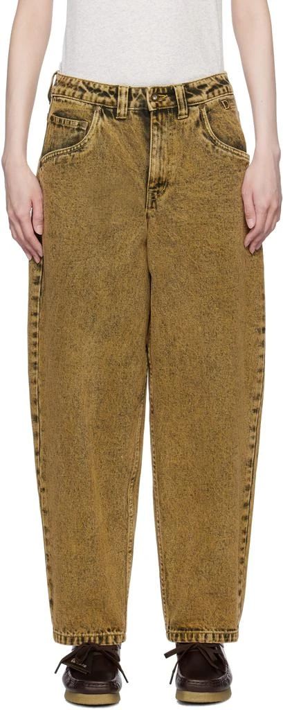 Dime Yellow Classic Baggy Jeans 1