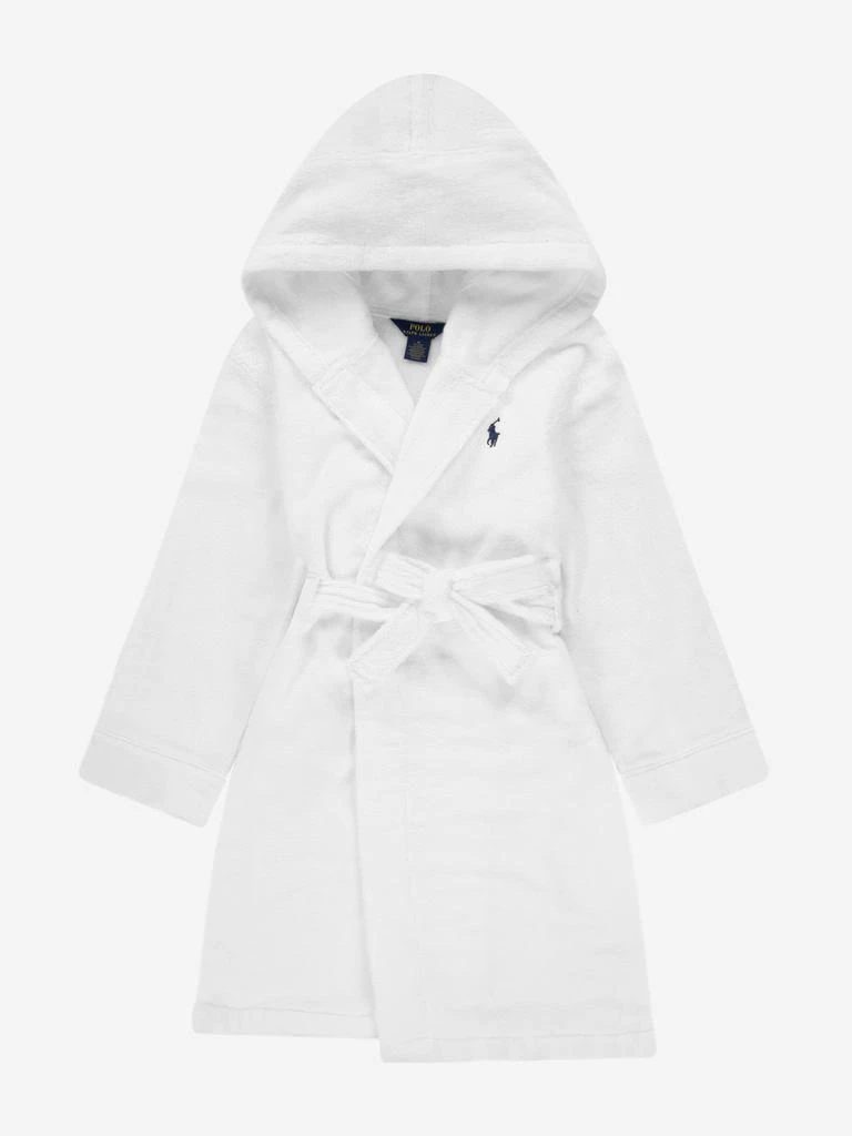 Ralph Lauren Ralph Lauren Kids Hooded Plush Terry Bathrobe in White
