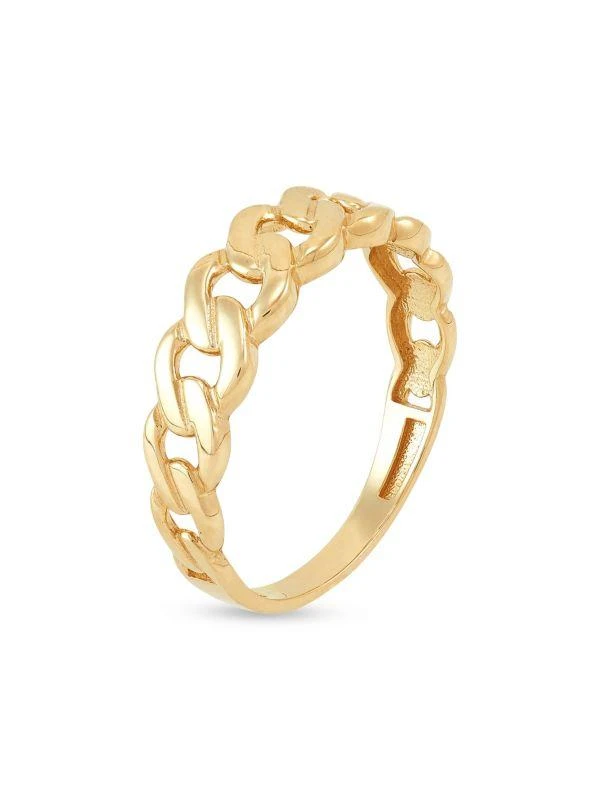 Saks Fifth Avenue 14K Yellow Gold Curb Chain Ring 3