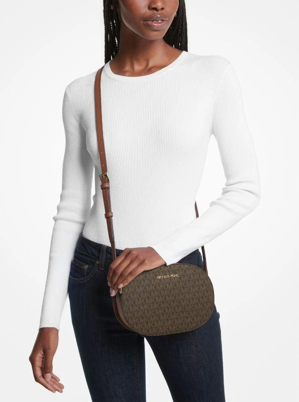 Michael Kors Jet Set Travel Medium Signature Logo Crossbody Bag 3