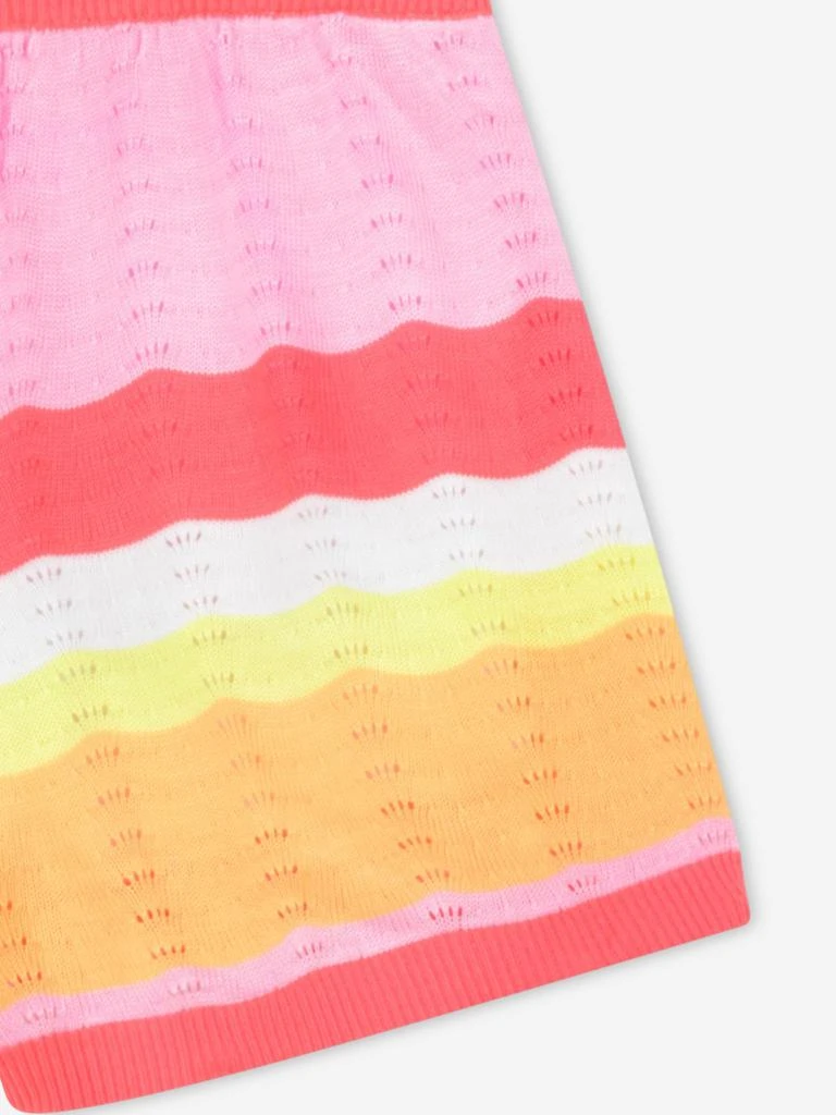 Billieblush Billieblush Girls Knitted Striped Shorts in Orange 4