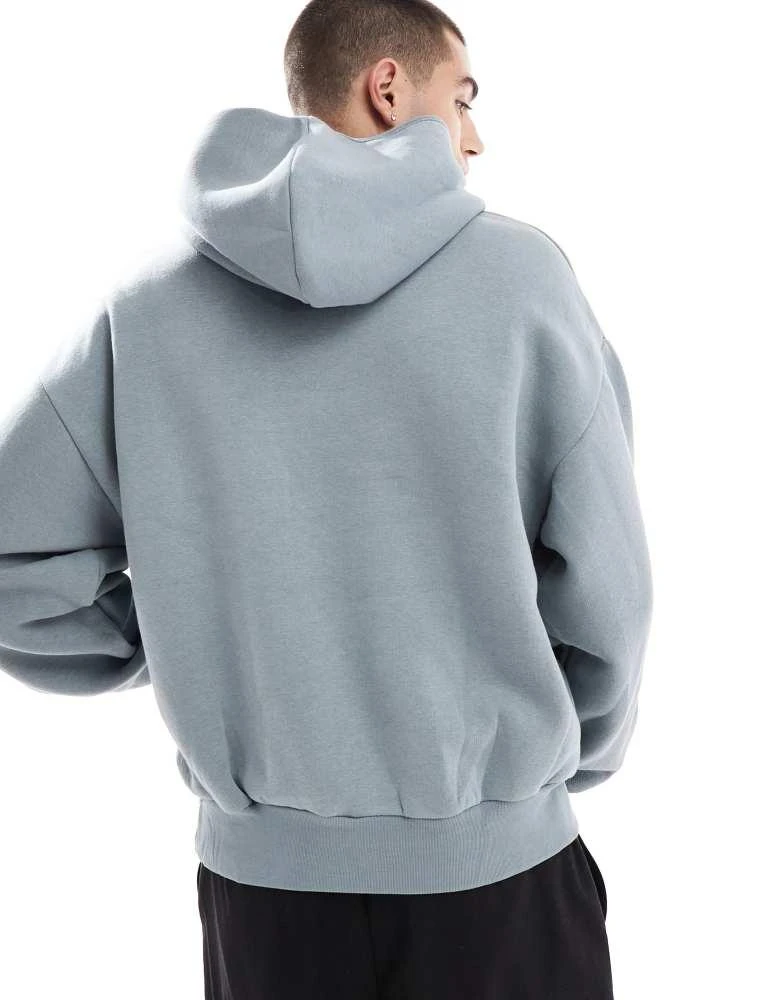 Bershka Bershka boxy hoodie in light blue 2