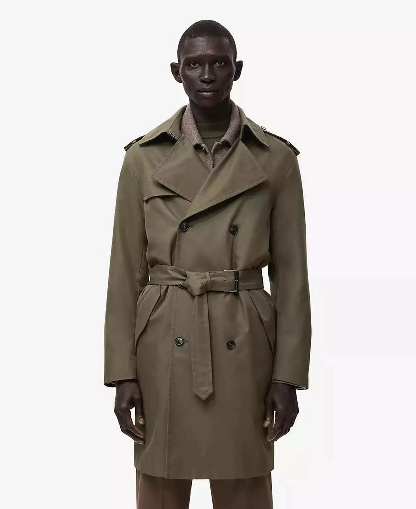 Mango Men
s Water-Repellent Belted Trench Coat
