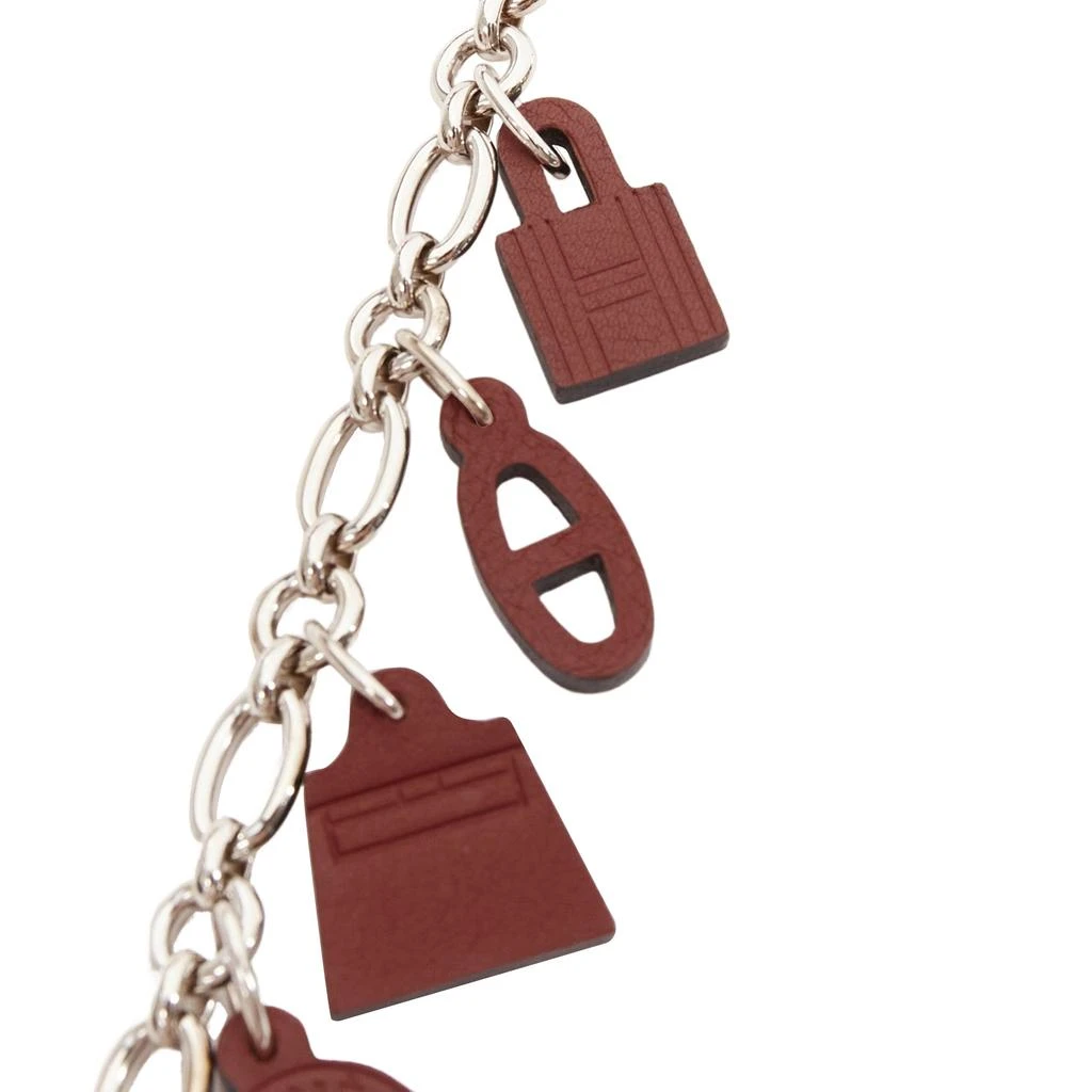 Hermes Hermes Breloque Olga Amulet Leather Charms Silver Bag Chain 2