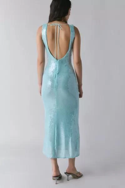 Bardot Bardot Isha Sequin Plunge Tie-Front Midi Dress 4