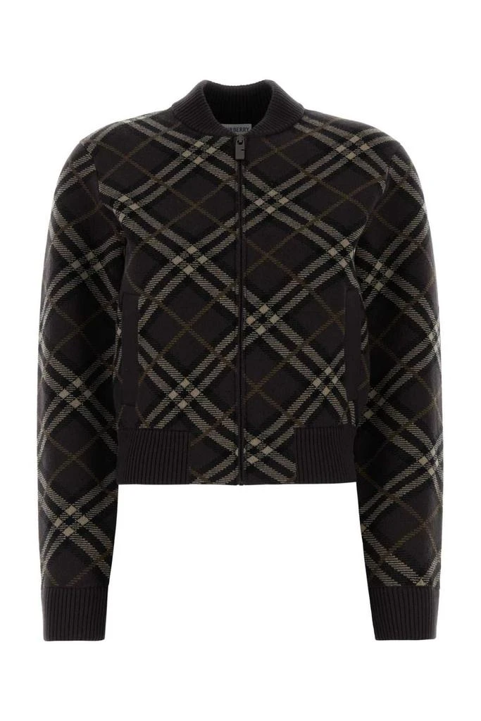 Burberry Burberry Checked Zip-Up Bomber Jacket from Cettire
