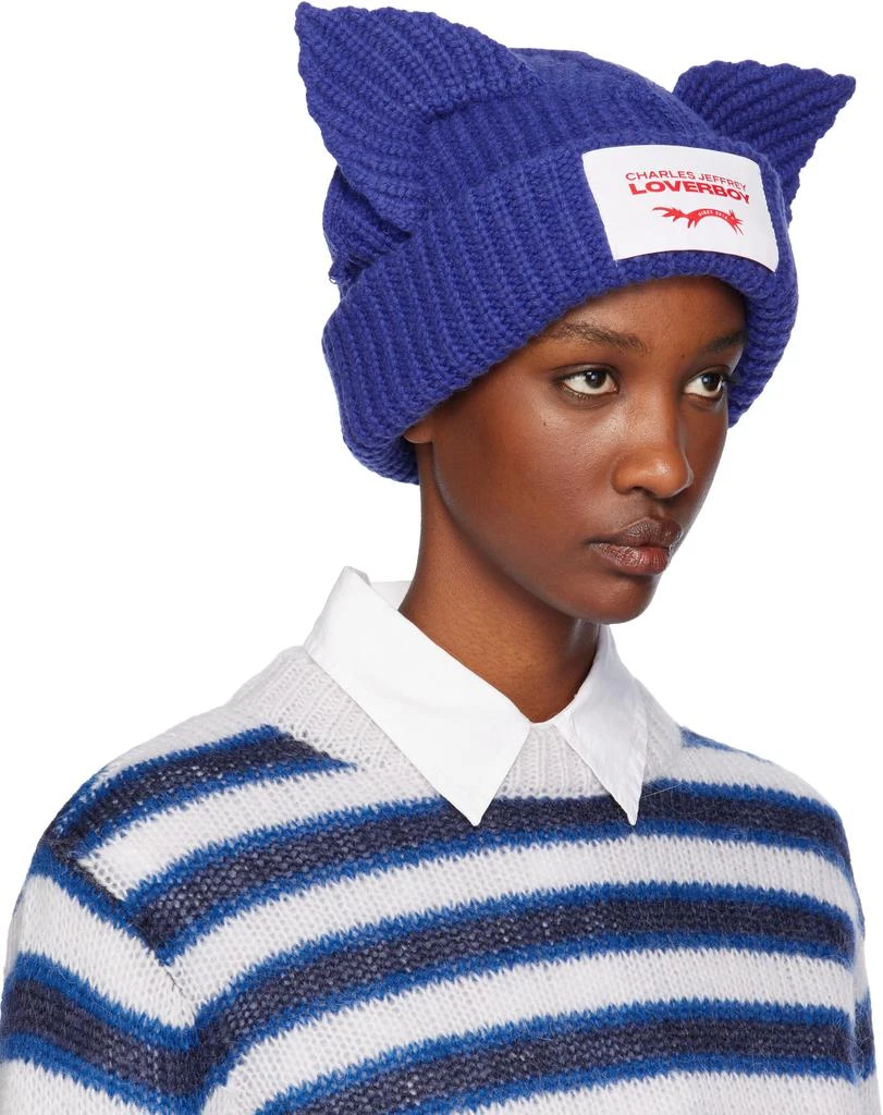 Charles Jeffrey Loverboy Blue Chunky Ears Beanie 2