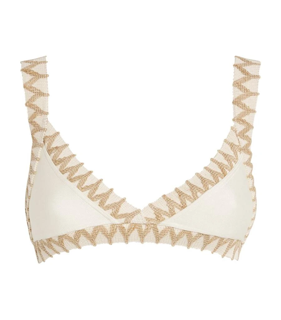 PatBO Jute-Trim Bikini Top 1