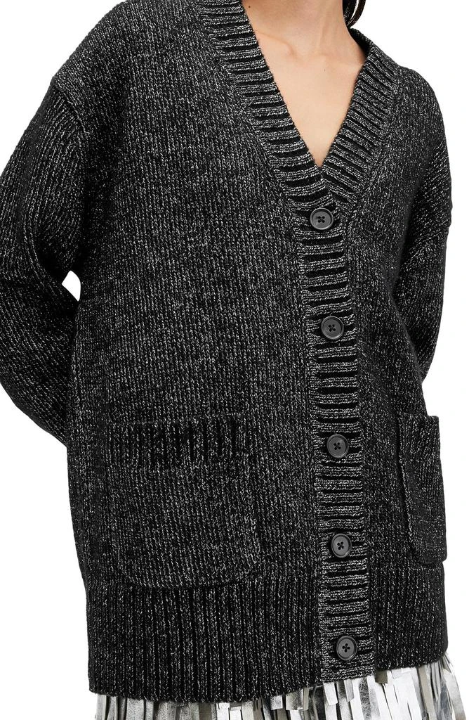 ALL SAINTS Sabrina Metallic Merino Wool Blend Cardigan 3
