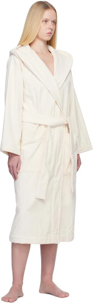 Tekla Beige Terry Hooded Bathrobe 4