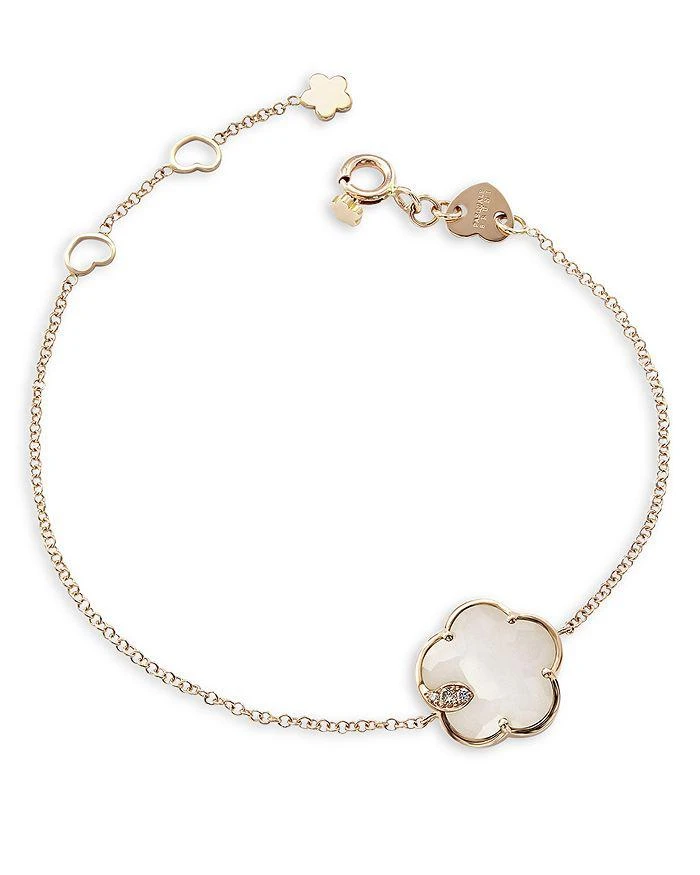 Pasquale Bruni 18k Rose Gold Petit Joli White Agate 
Diamond Bracelet 1