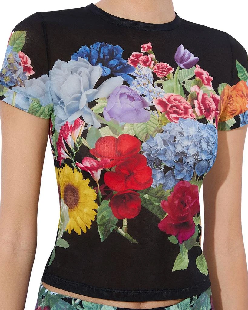 Alice + Olivia Tess Crewneck Mesh Tee 4