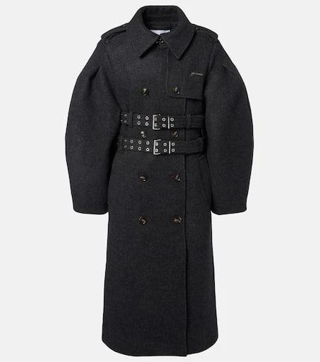 Ganni Belted wool and cashmere-blend coat