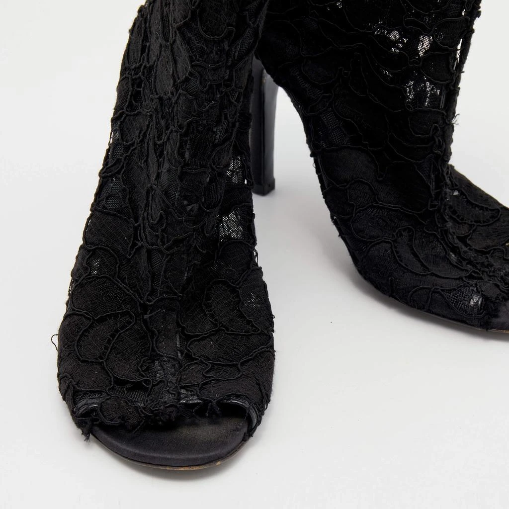 Dolce & Gabbana Dolce & Gabbana Black Lace Peep Toe Booties Size 36 7