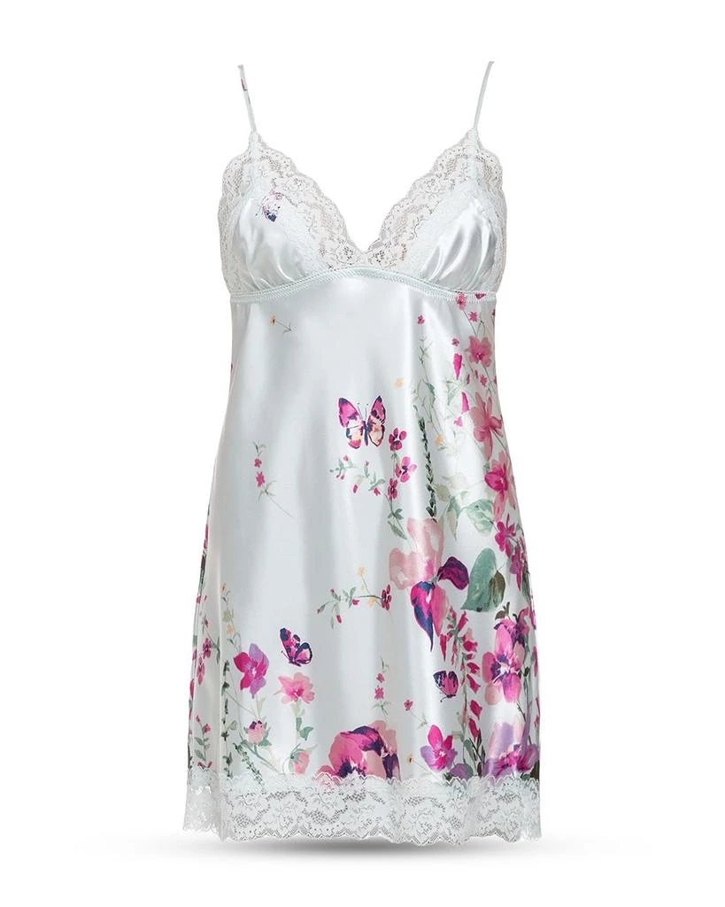 In Bloom Satin Floral Border Chemise 4
