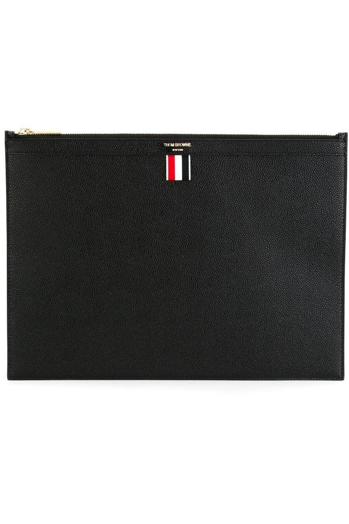 undefined Grain Leather Document Holder Black