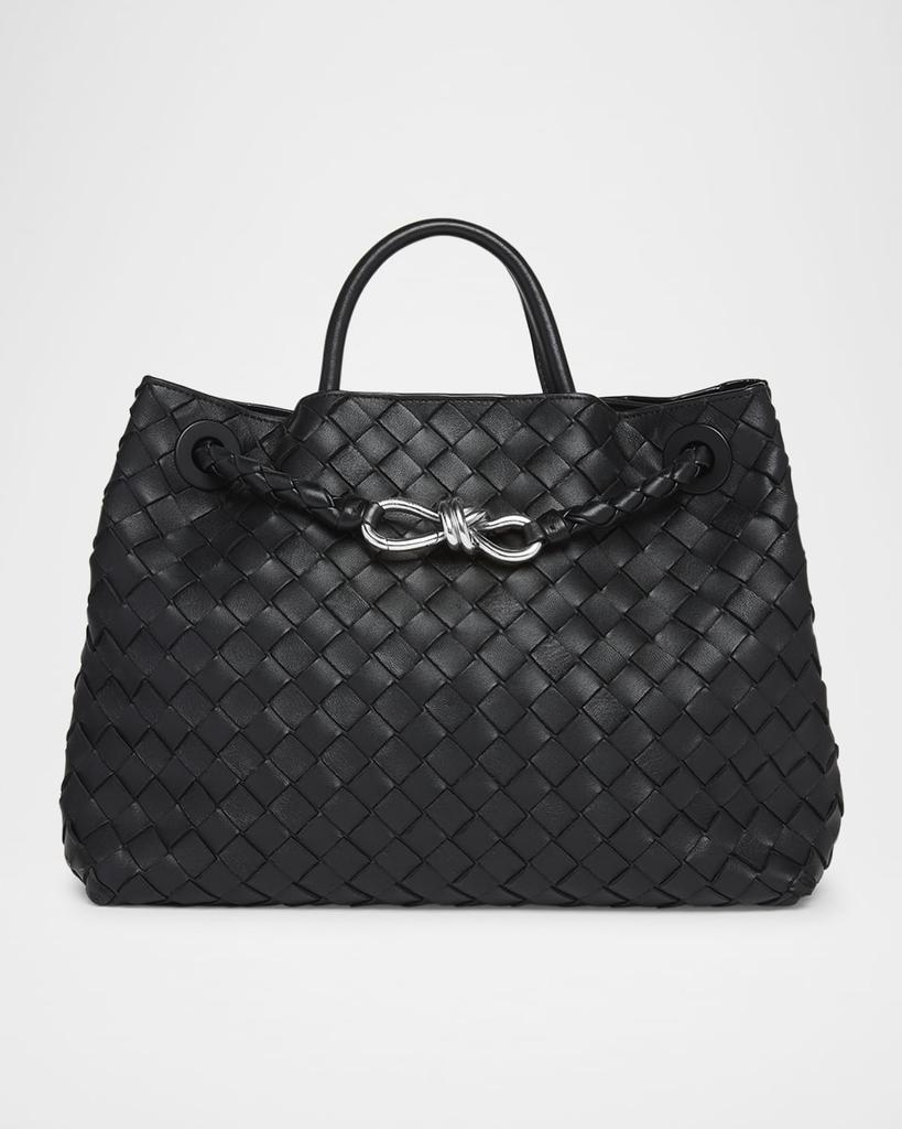 Bottega Veneta Medium Andiamo Bag BLACK-SILVER - Crossbody