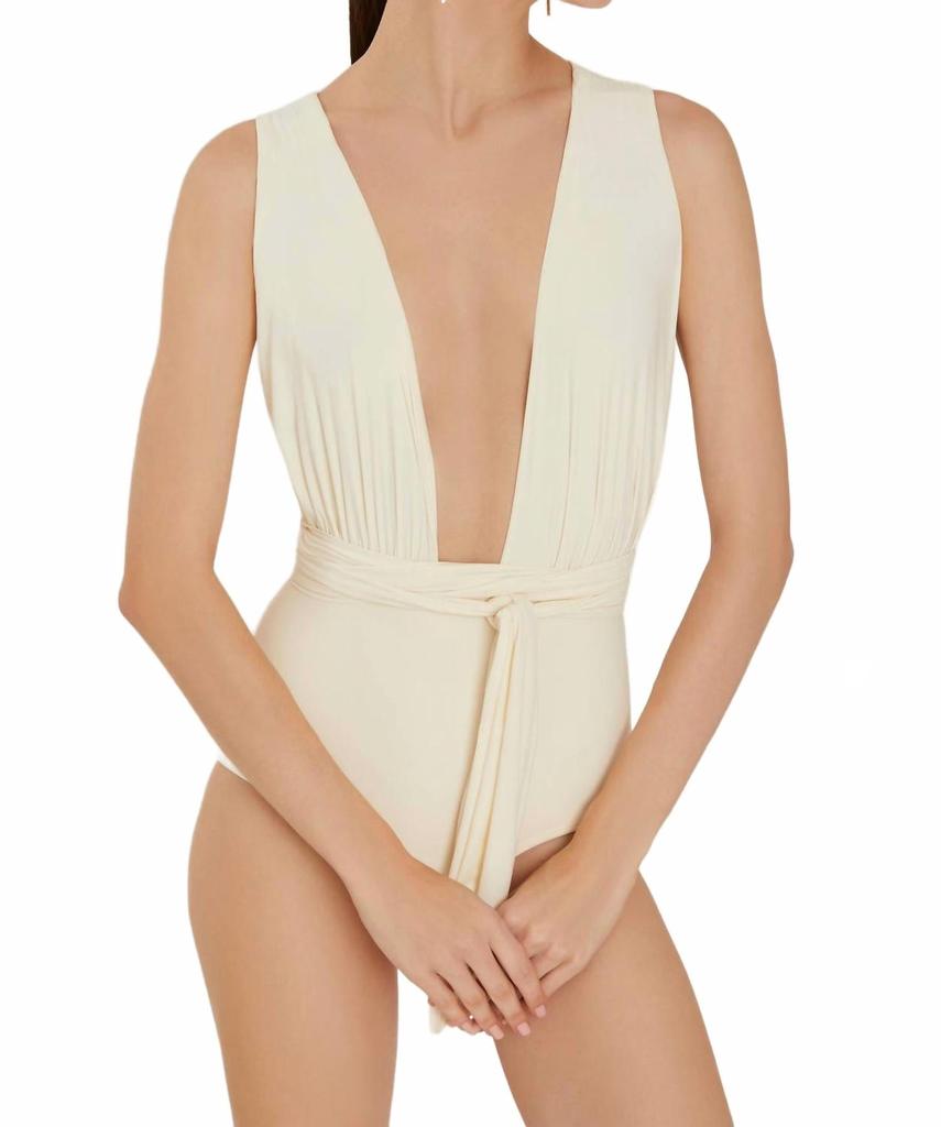 LENNY NIEMEYER Chic Multi-Way One Piece Swimsuit In Off White
