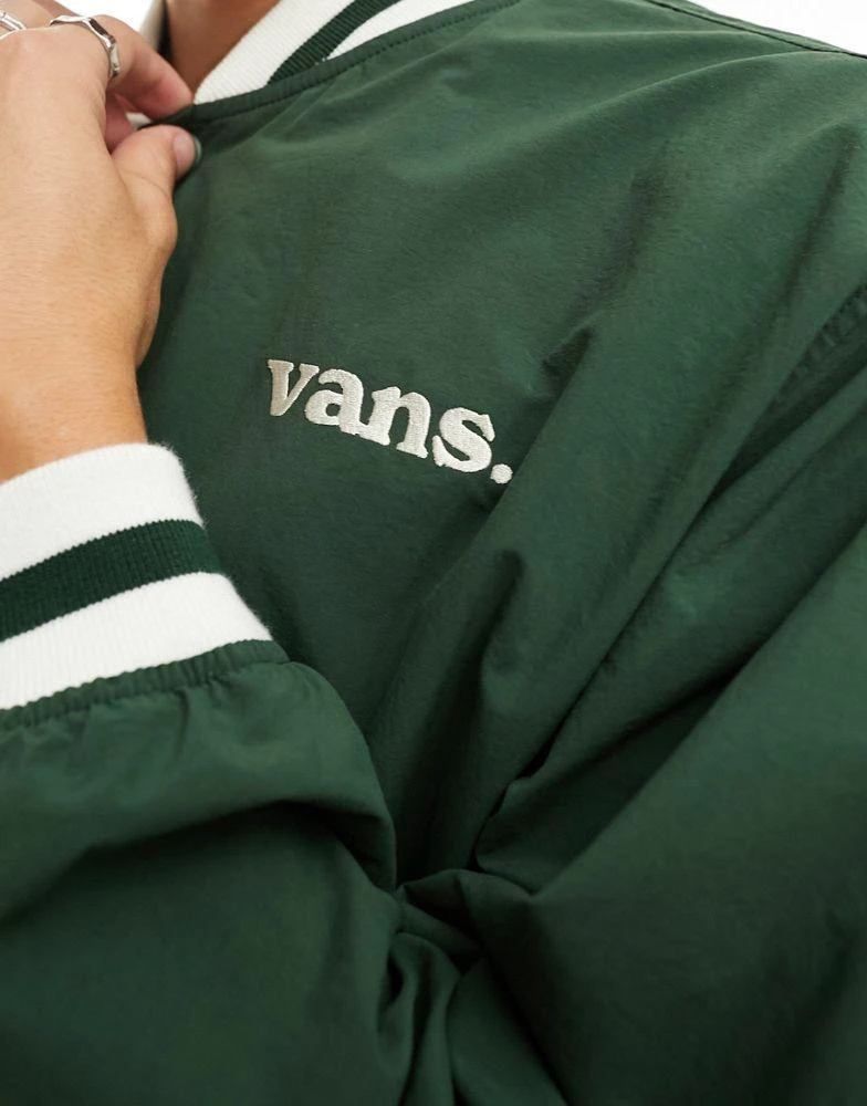 Vans Vans moore varsity bomber jacket in green 3