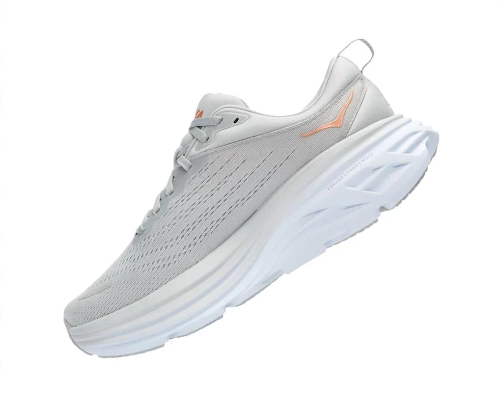 Hoka One One Women's Bondi 8- D/wide Width Running Shoes In Harbormist Lunar Rock 2