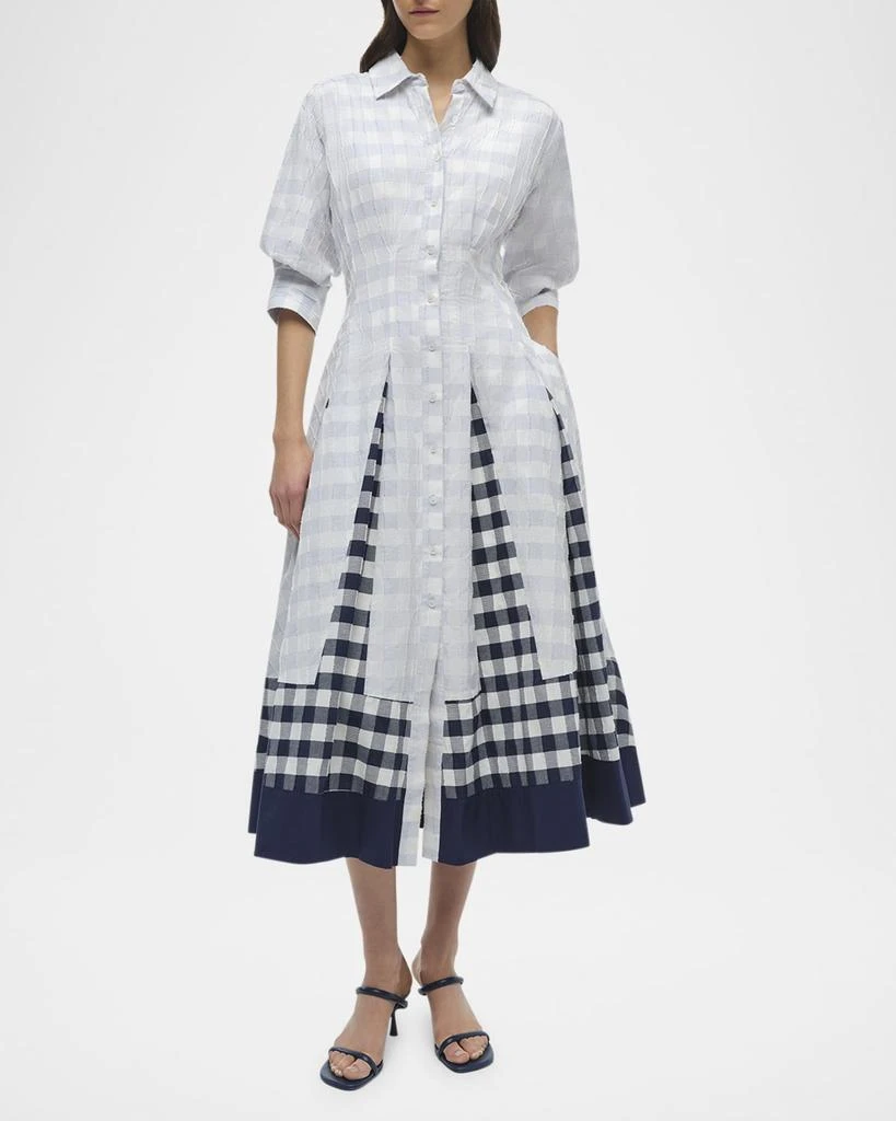 SIMKHAI Jazz Pintuck Midi Dress 4