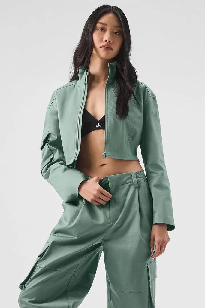 Alo Night Out Cargo Jacket - Botanical Green 1