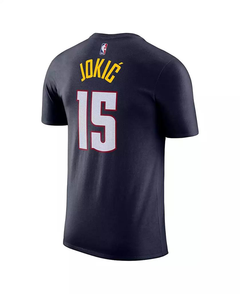 NIKE Men's Nikola Jokic Navy Denver Nuggets Icon 2022, 23 Name and Number T-shirt