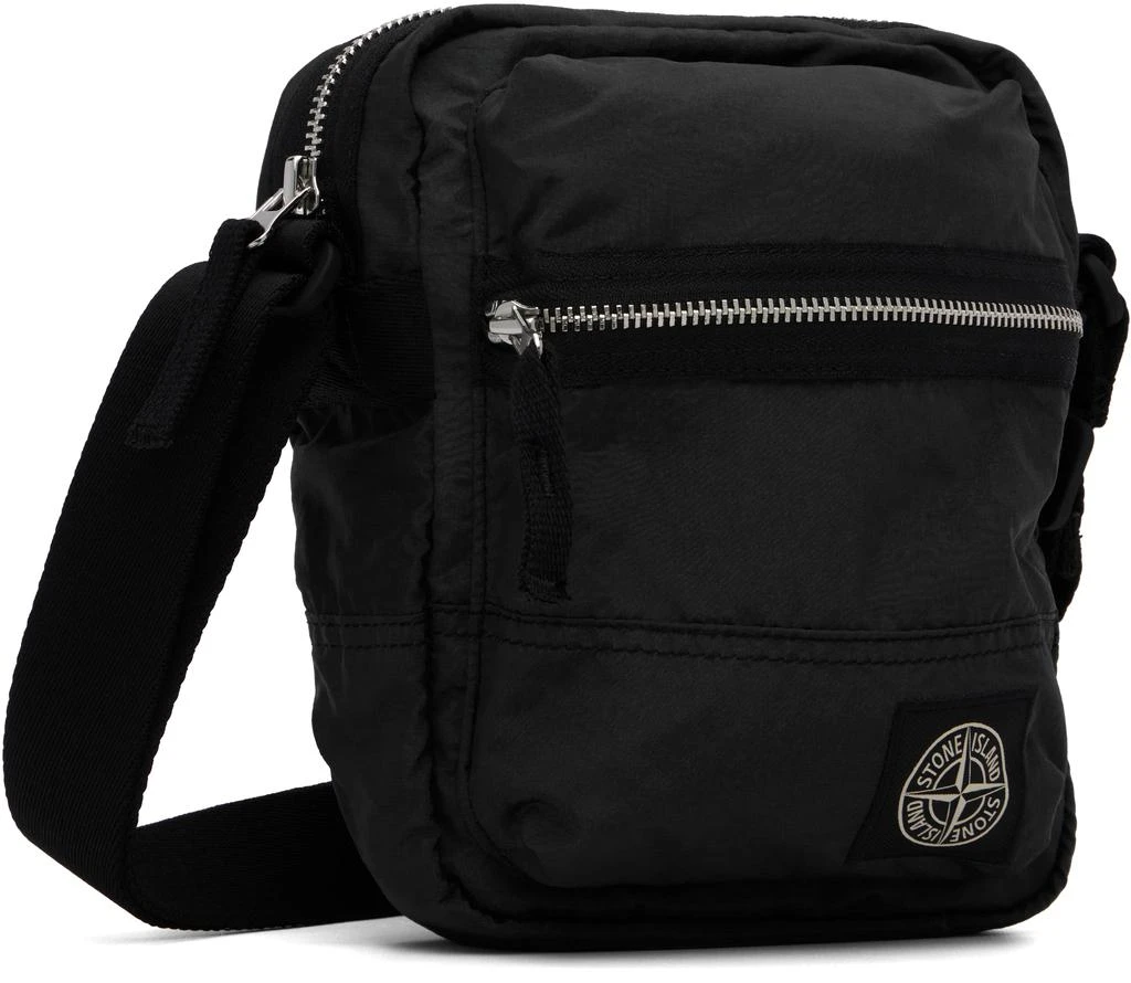 Stone Island Black 9200015 Coated Nylon Metal ECONYL Pouch 2
