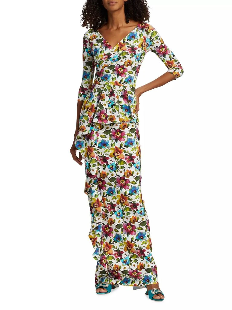 Chiara Boni EXCLUSIVE Long-Sleeve Floral Gown 2