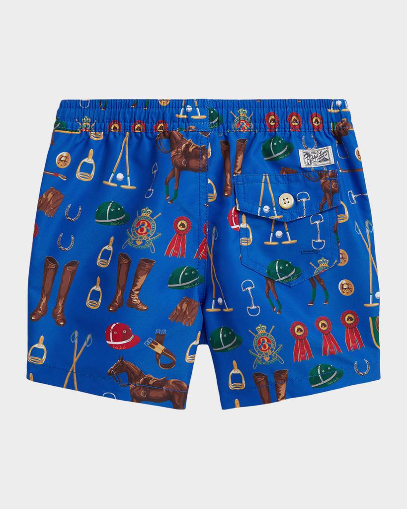 Ralph Lauren Boy's Traveler Big Pony Swim Trunks, Size 2-7