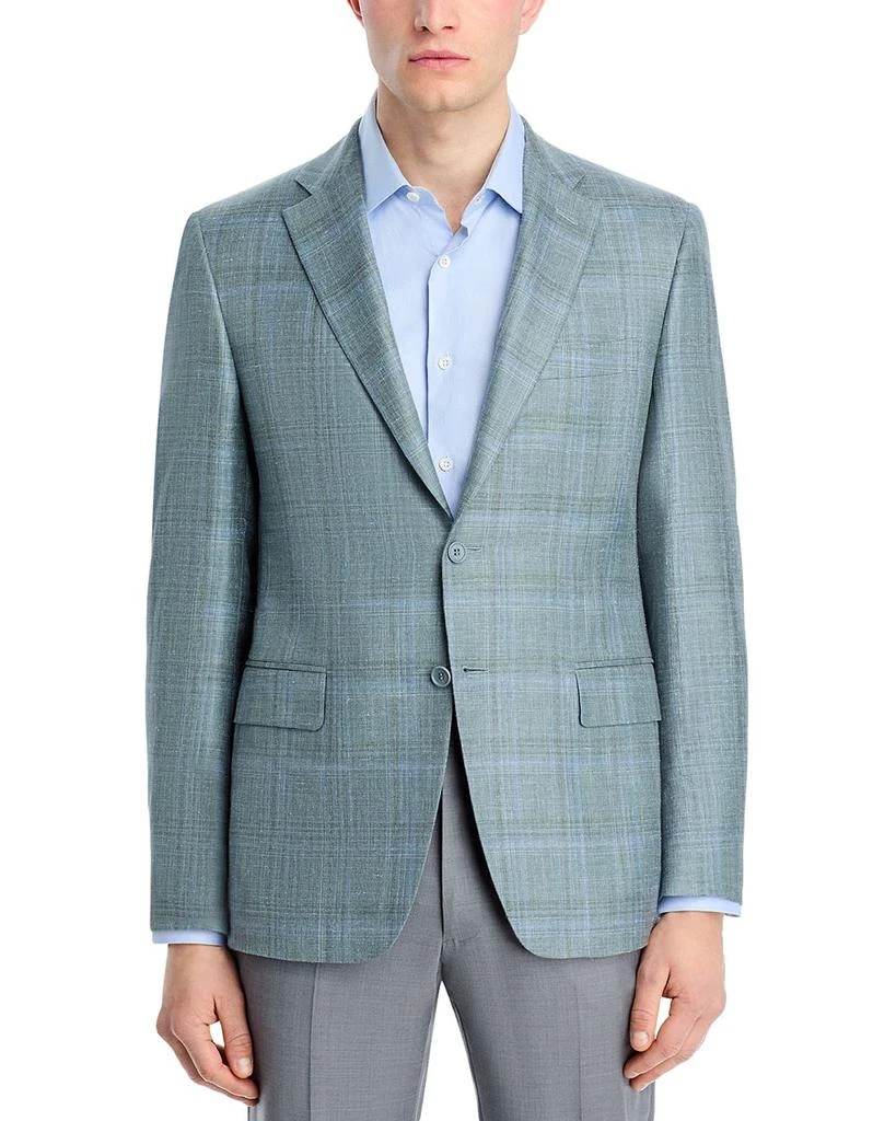 Canali Siena Wool, Silk & Linen Plaid Classic Fit Sport Coat 3