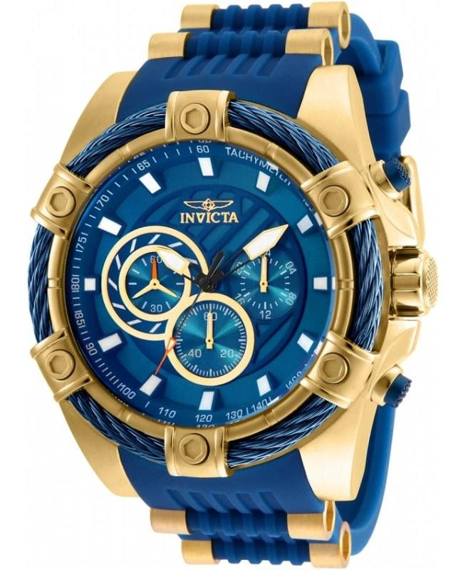 Invicta Invicta Bolt Chronograph Blue Dial Silicone Strap Men's Watch 25527 1