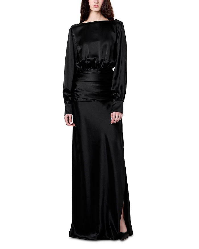 samina pleated double layer lace dress Double Second Green Long Sleeve Lace Pleated Dress – Tradegala main image 0