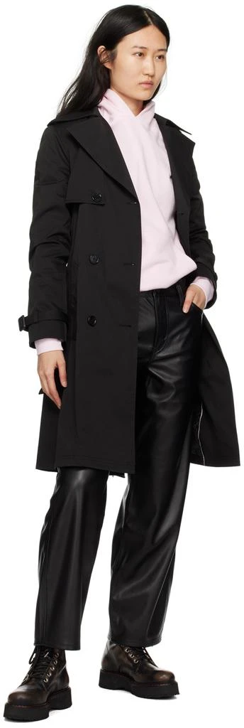 Levi's Black Baggy Dad Faux-Leather Trousers 4