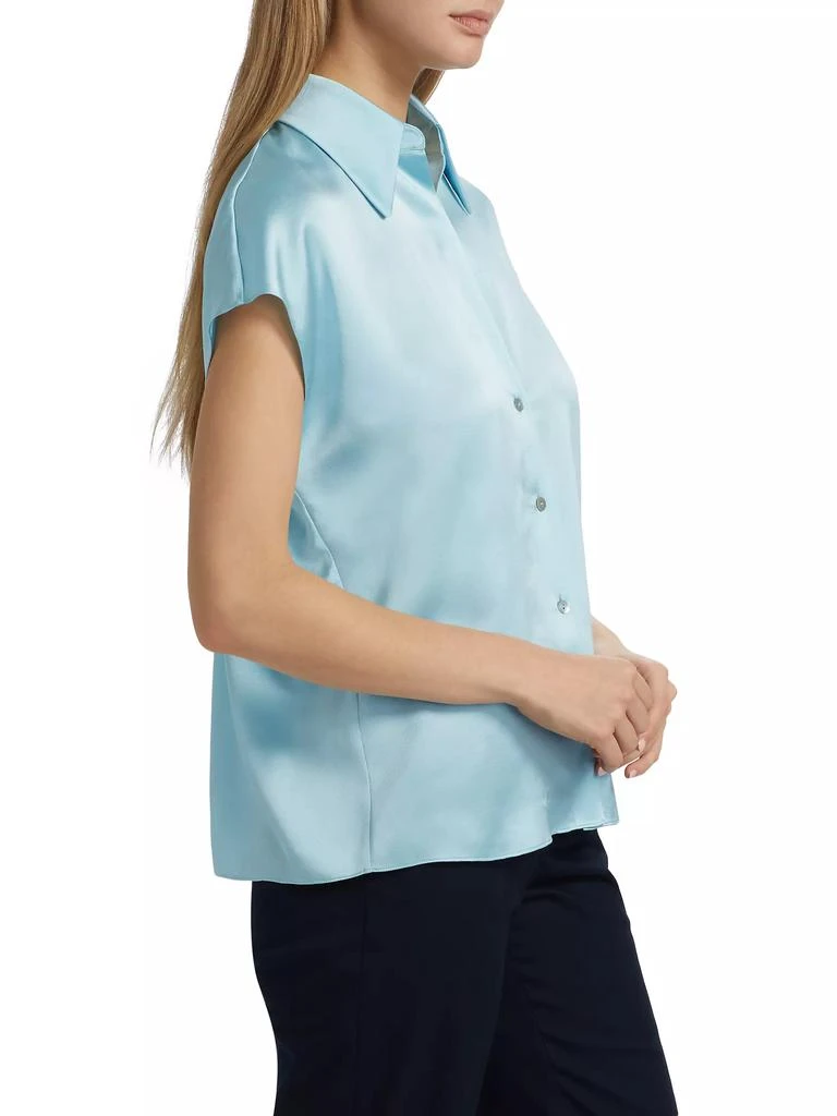 Vince Cap-Sleeve Silk Blouse 4